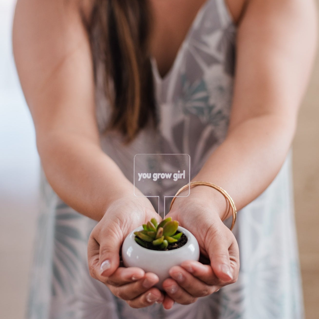 custom plastic plant stakes Acrylic Plant Stake Thirsty Bitch