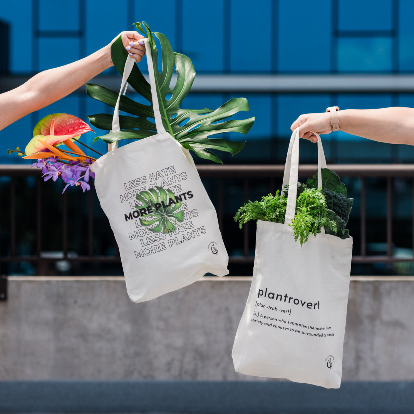 Plant-Inspired Canvas Tote Bag, Plantrovert