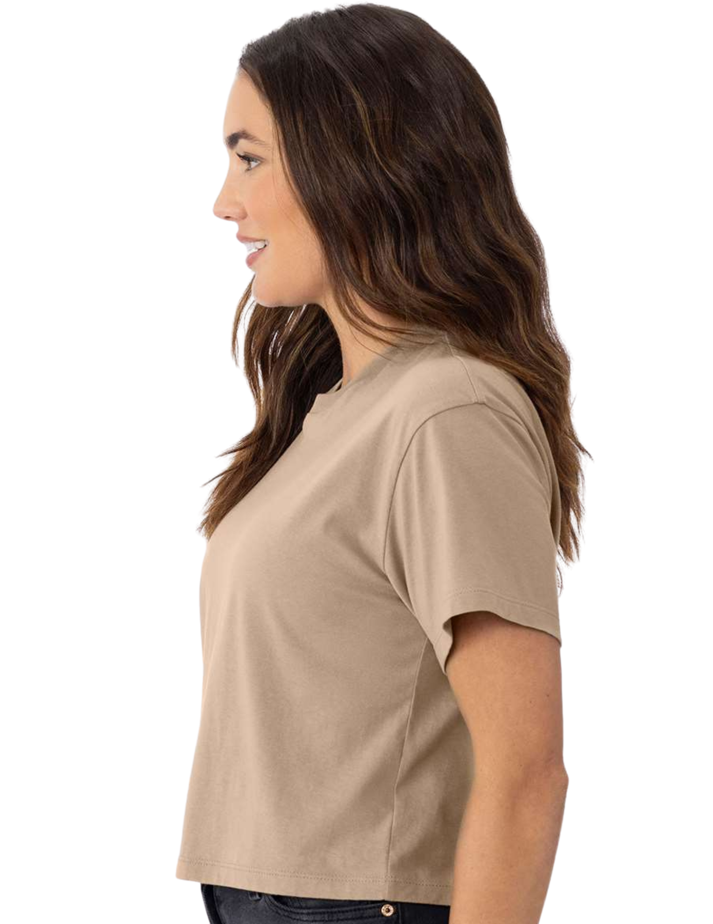 Plants Every Day Crop Top, Tan