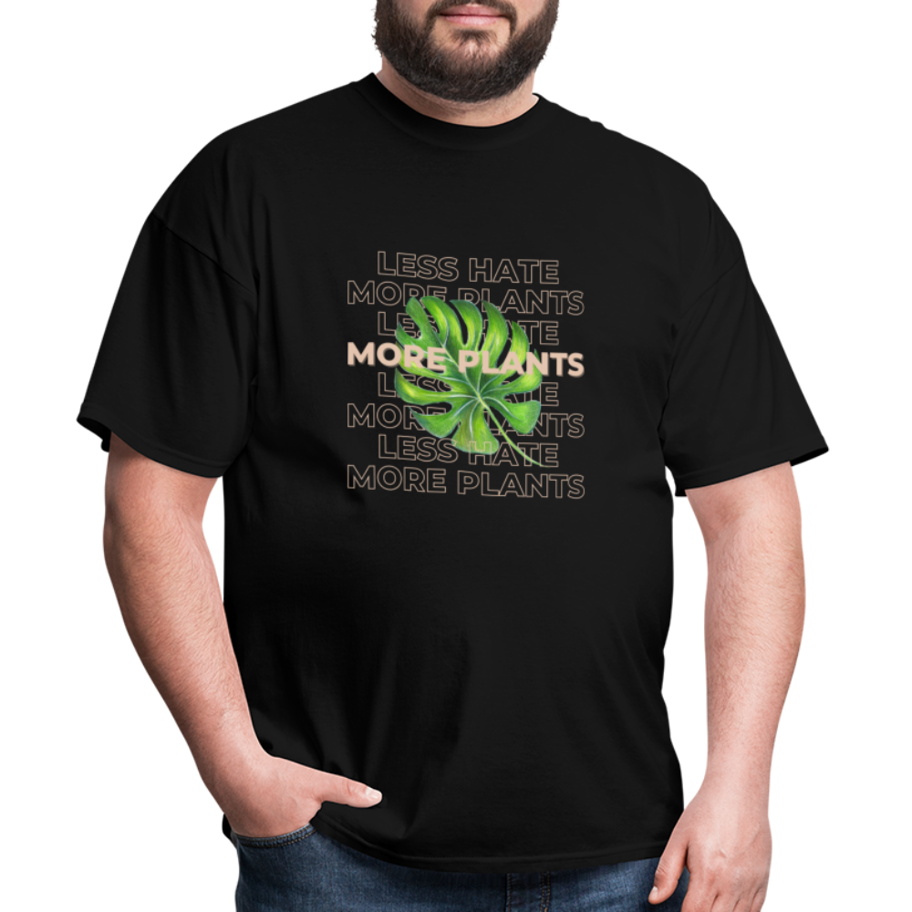 Less Hate More Plants Unisex Classic T-Shirt - black