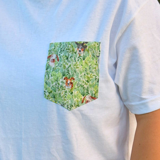 Plant Pocket Unisex T-Shirt, Dogs & Fauna