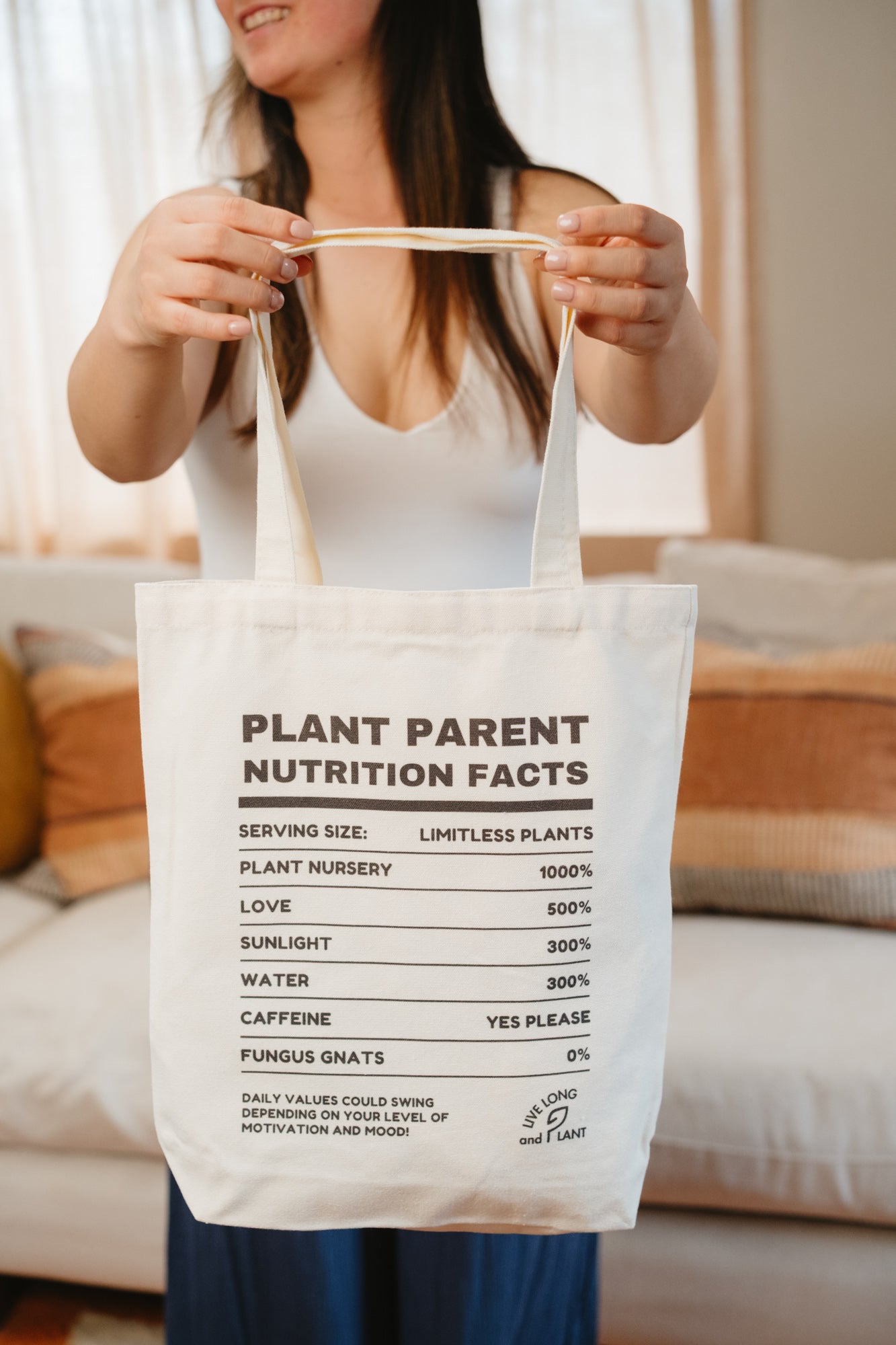 Plant-Inspired Canvas Tote Bag, Plant Parent Nutrition Facts