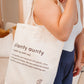 Plant-Inspired Canvas Tote Bag, Planty Aunty