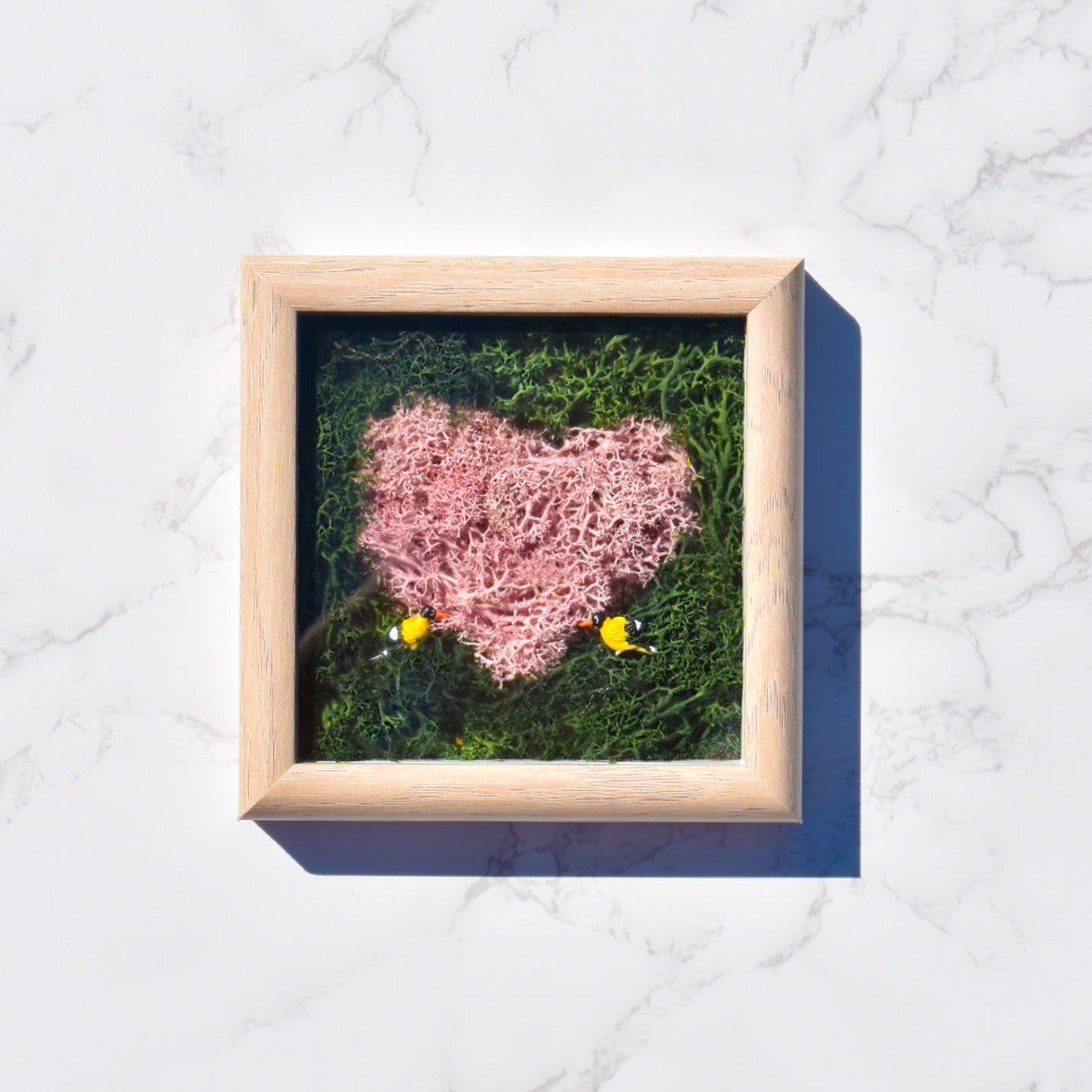 DIY Preserved Moss Wall Art Kit, Pink Heart