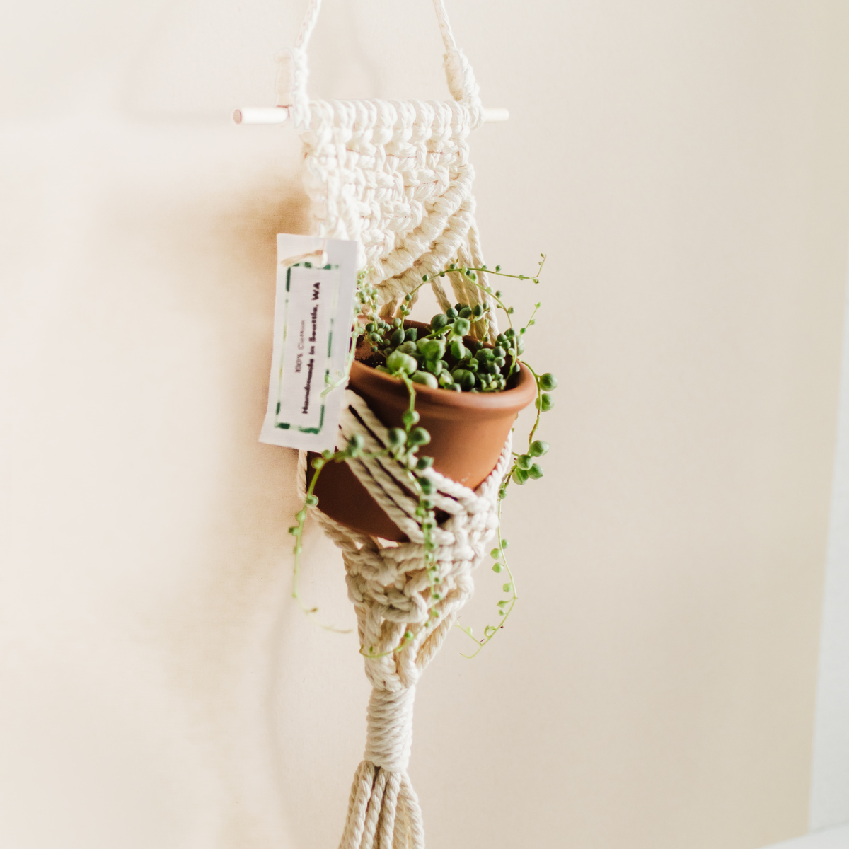 wooden plant hanger designs Macrame Hanger, Wooden Bar Holder – Live Long And Plant