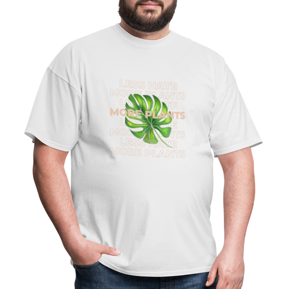 Less Hate More Plants Unisex Classic T-Shirt - white