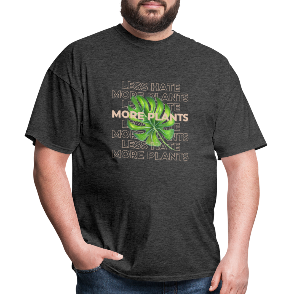 Less Hate More Plants Unisex Classic T-Shirt - heather black